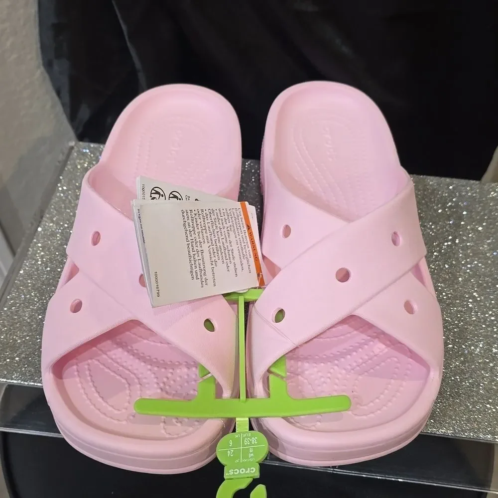 Crocs‎ Classic Cross Strap Slip-On Slide Sandals